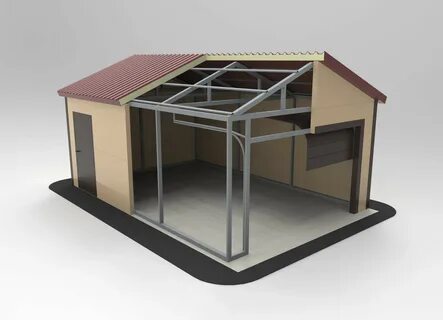 Каркас для гаража из сэндвич панелей