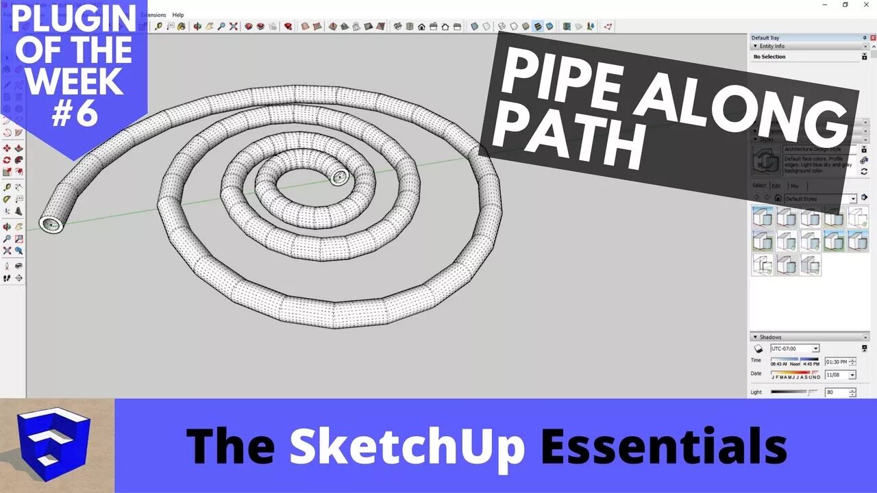 Plugin path. Скетчап трубы. плагин to path. pipe along path. cool pipe sketchup.