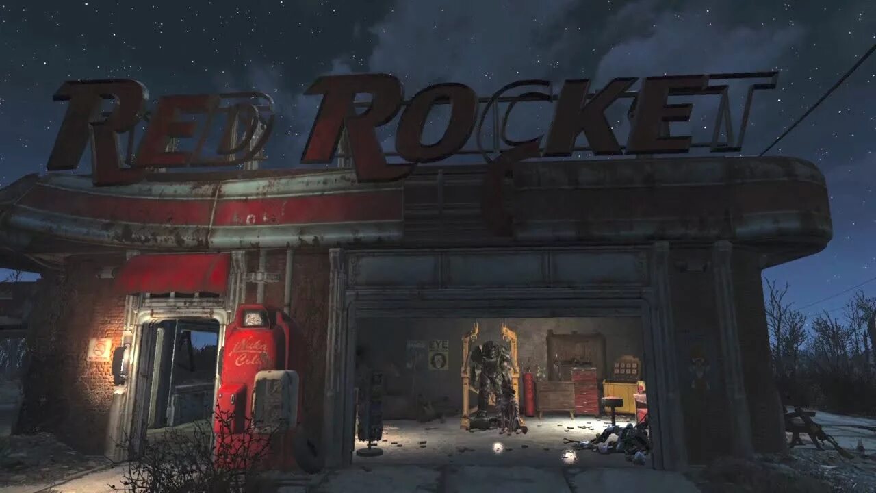 Фоллаут red head sound. Red Rocket Fallout. Fallout 4 Red Rocket. Фоллаут 4 поселение красная ракета. Red Rocket Fallout 4 застроенная.