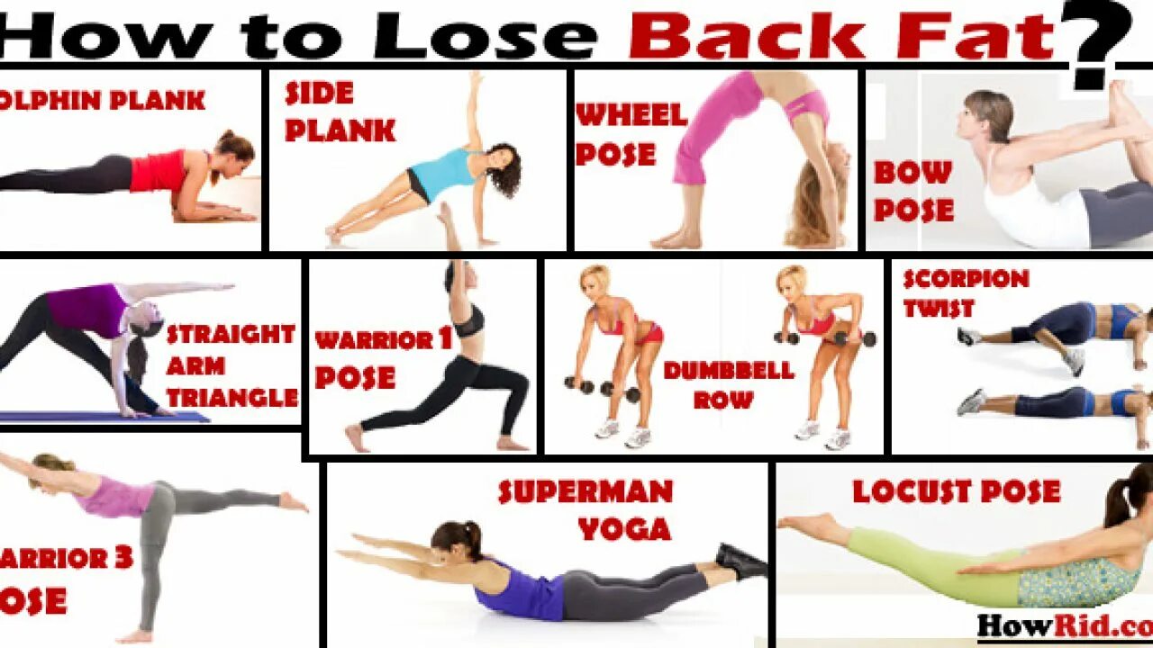 Lose back. Ежедневные физические упражнения Burn belly back fat fast. How to lose the fat. Back fat