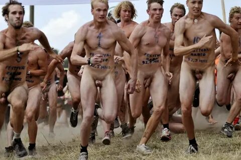 Nude male runners