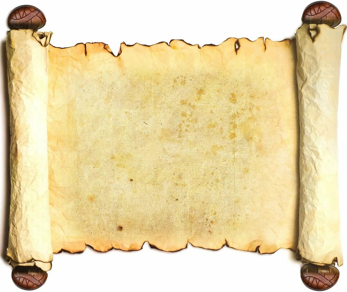 Состаренный свиток. Развернутый пергамент. Старая бумага для письма. Шаблон летописи. Шаблон летописи.