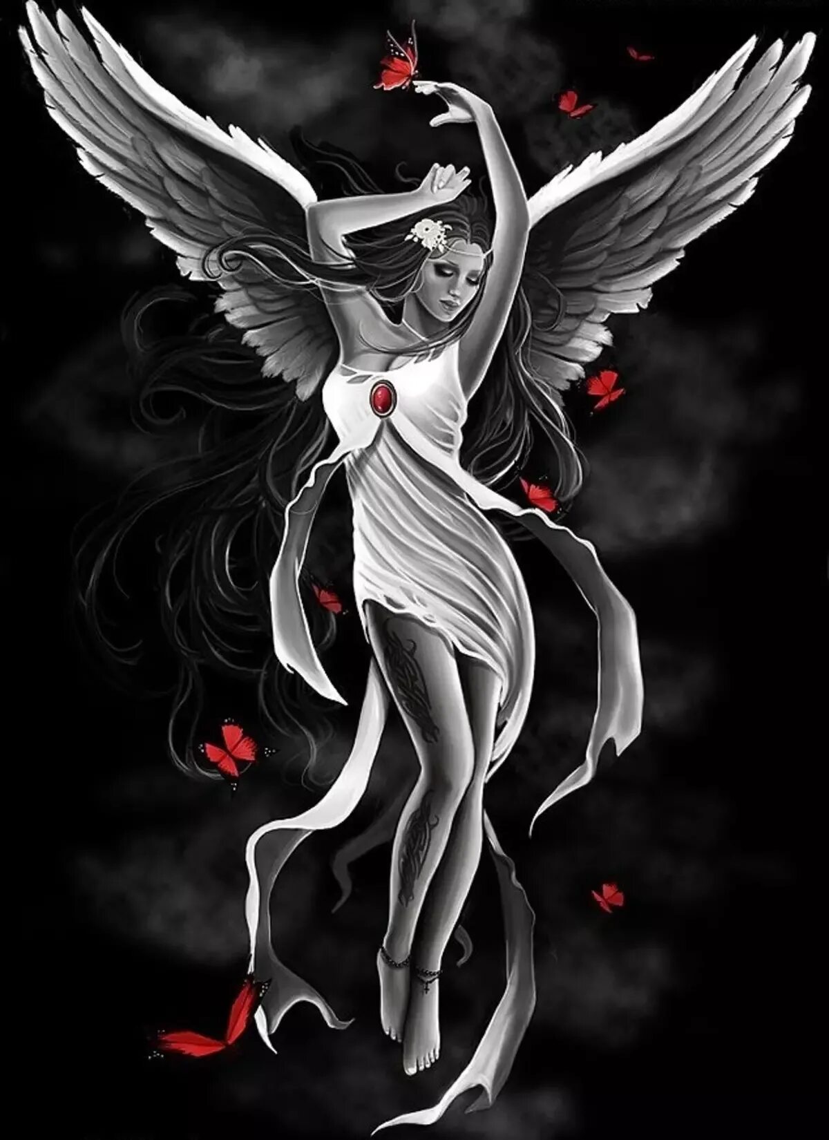 Девушка с крыльями. Ангел с темными крыльями. Девушка ангел с крыльями. Ангел с черным и белым крылом.