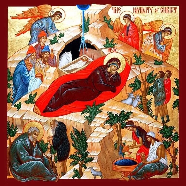 Какую икону ставить на рождество. Рождество христово, икона. рождество господа бога и спаса нашего иисуса христа икона. рождество иисуса христа икона. рождество христово икона православная каноническая.