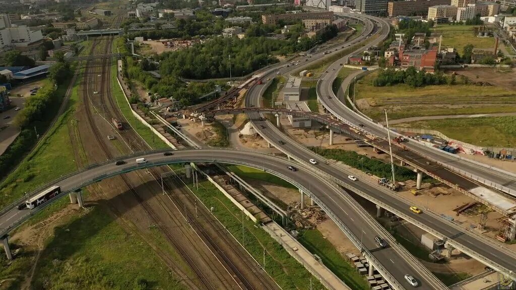 Moscow roads. Юго-Восточная хорда. Хорда ЮВХ. Развязка свх Лихоборы. Хорда Андроновка.