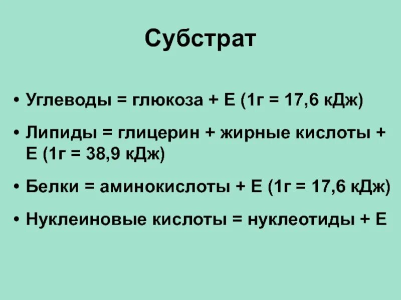 1 г углеводов выделяется. 1 кдж. липиды кдж. белки кдж. окисление углеводов кдж.