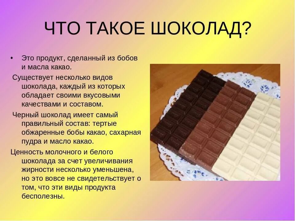 Где шоколад. Шоколад для презентации. 5 Видов шоколада. Виды шоколадок.