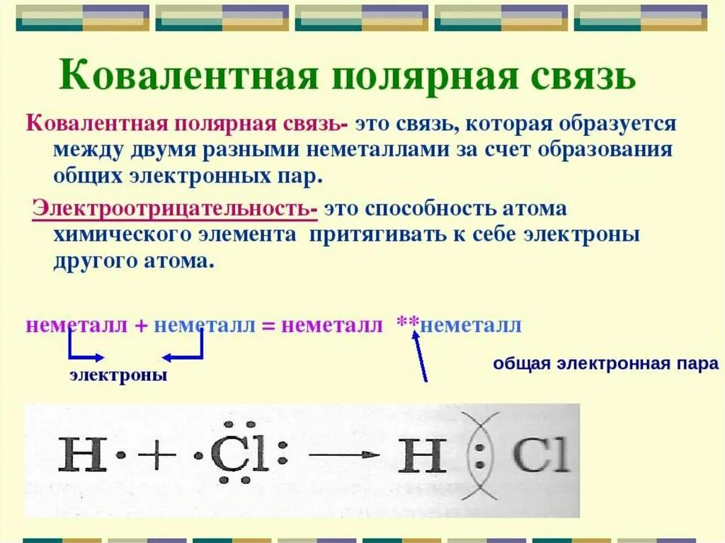 Выберите соединения с ковалентной неполярной связи. Ковалентная Полярная связь Тип химической связи. Химическая связь ковалентная связь примеры. Виды химической связи ковалентная Полярная связь примеры. Ковалентная Полярная и неполярная химическая связь.