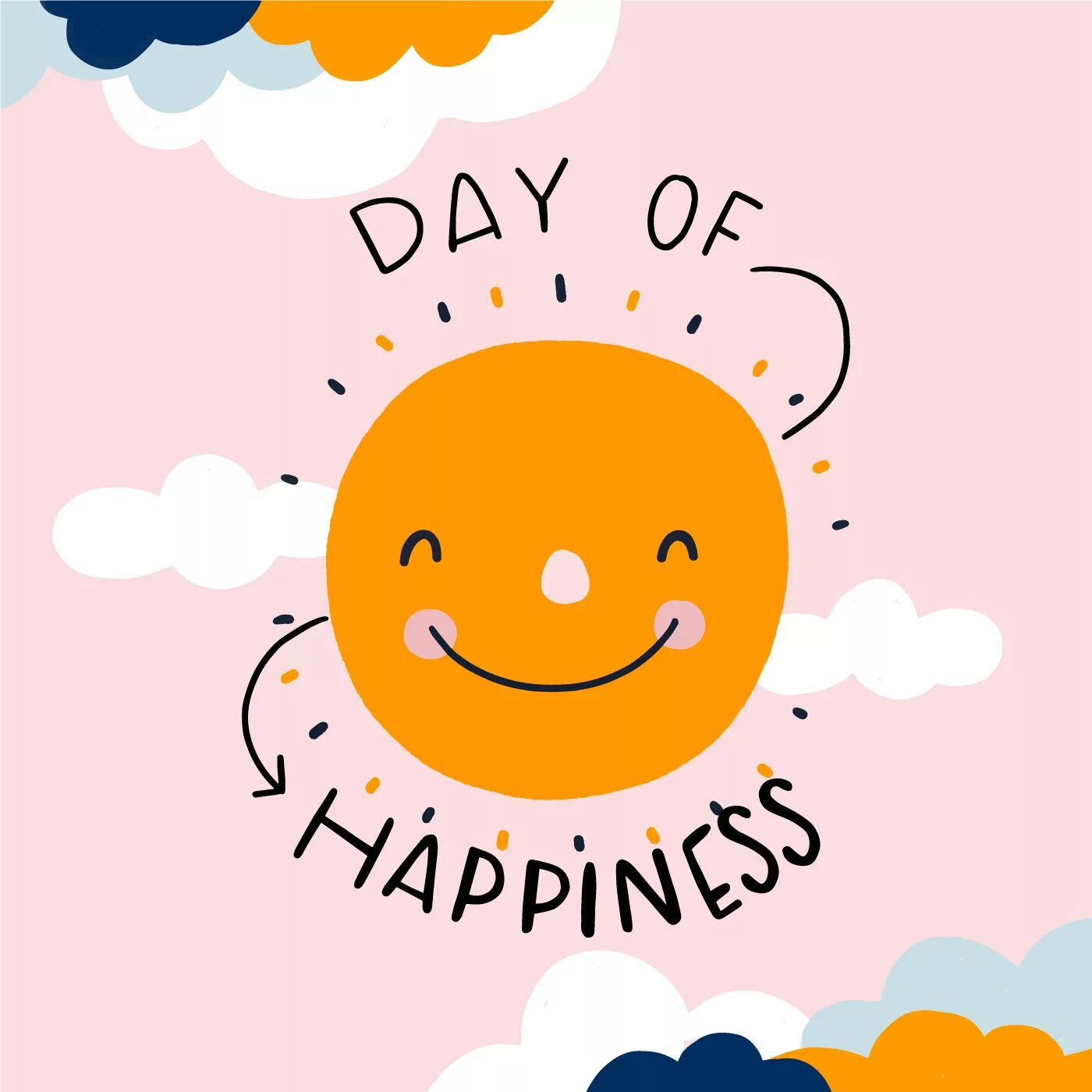 Once be happy. Медитация и солнце логотип. My Happiness. Cute Sun and Happy clouds..