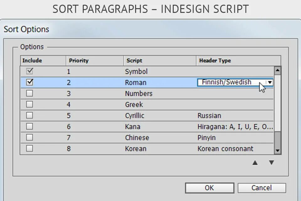 Indesign script