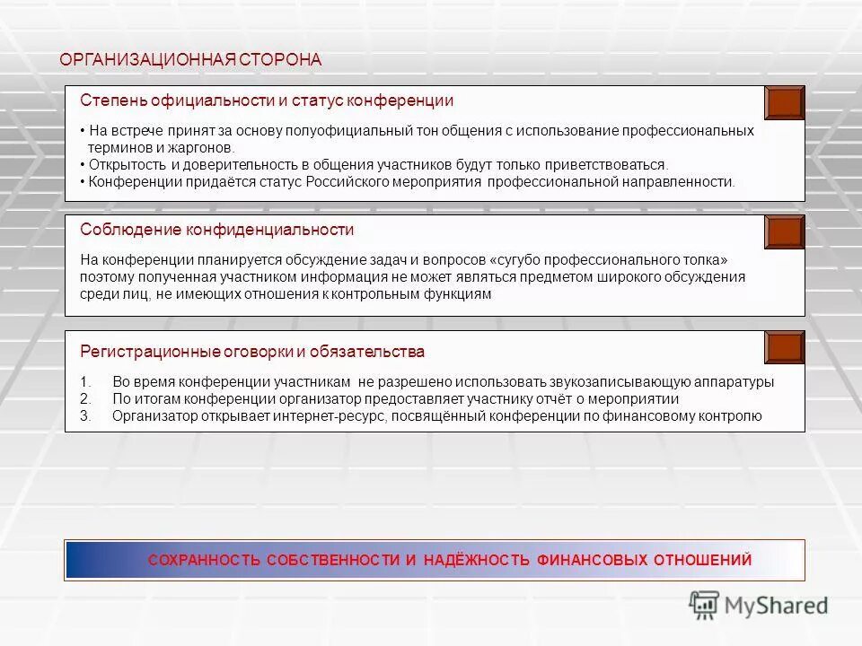 статус конференции. параметры конференции. статус конференции. отдел нирс. характеристика конференции.