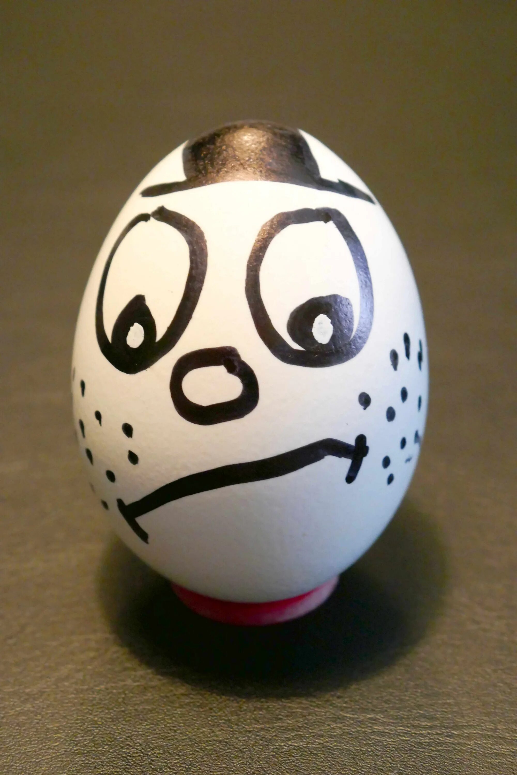 Man face egg