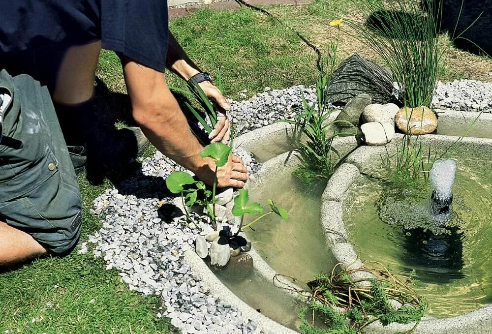 Бордюр прудика. Искусственные водоемы в ландшафте. Декоративный прудик без воды с песком. Дачный прудик с мостиком. Зазеленен прудик.