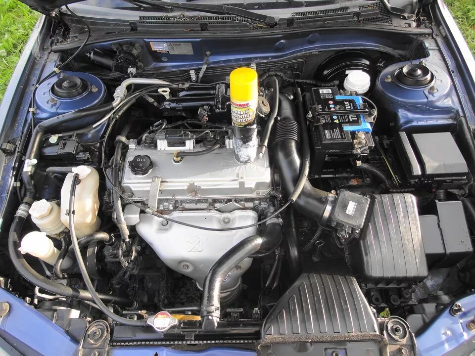 Снял двигатель для замены масляного насоса. - Mitsubishi Galant (6G), 2 л, 1989 