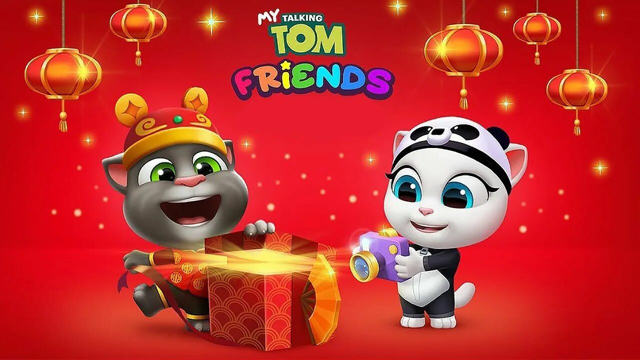 Tom friends apk. Outfit7 игры. Говорящий том и друзья китайский новый год обновления.. Говорящий том китайский новый год.