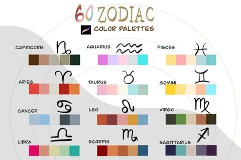 Procreate Palette Zodiac 60 Color Swatch Gráfico por Richy Bunny.