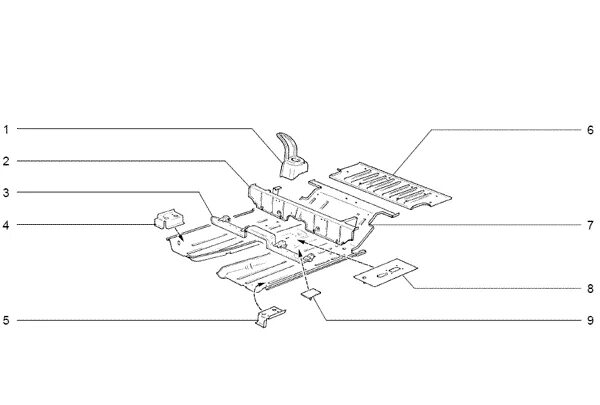 Пол кузова Нива 21213. Панель пола ВАЗ 2131. Элементы кузова Нива 21213 схема. Кузовные детали Нива 21213 чертеж. Детали кузова нива