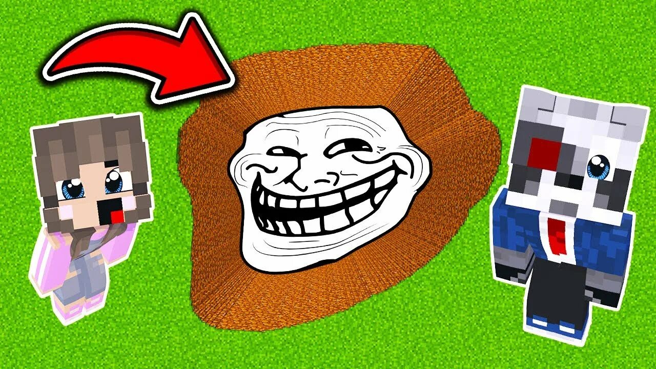 Троллфейс в МАЙНКРАФТЕ. Trollface Minecraft. Как сделать троллфейс в МАЙНКРАФТЕ.