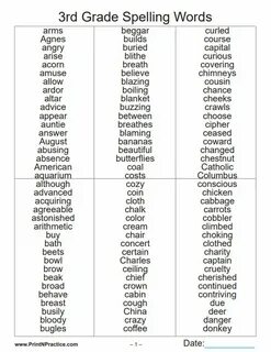 Spelling words