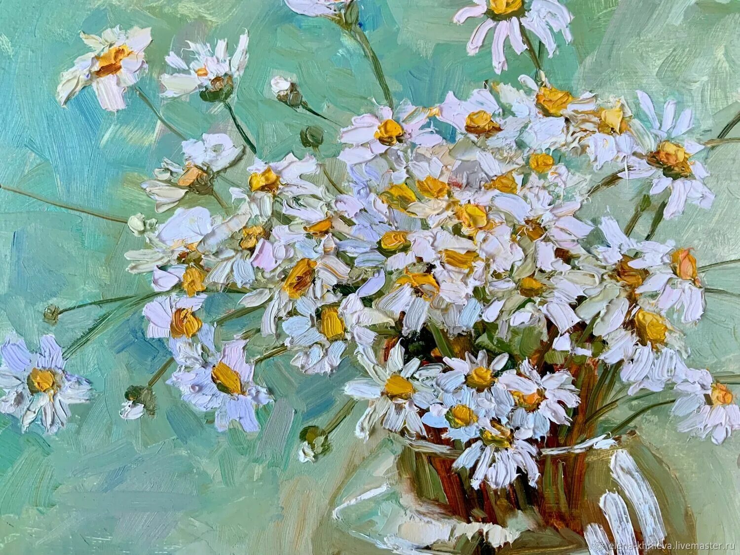 Букет ромашек картины. Букет ромашек живопись. Букет ромашек картины. Ромашки живопись маслом. Натюрморт с ромашками.