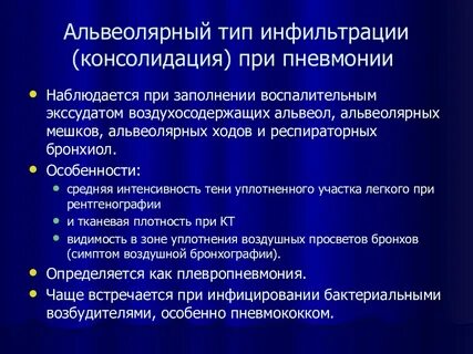 Консолидация легочной ткани на кт