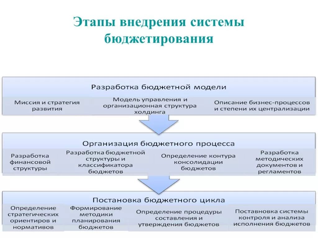 Реализовать бюджет