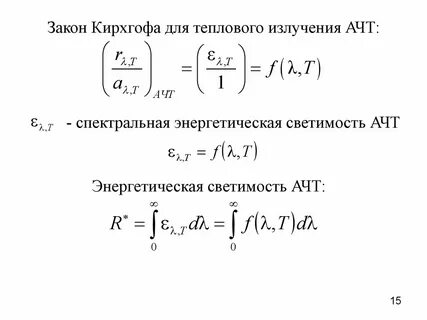Закон теплового излучения черного тела