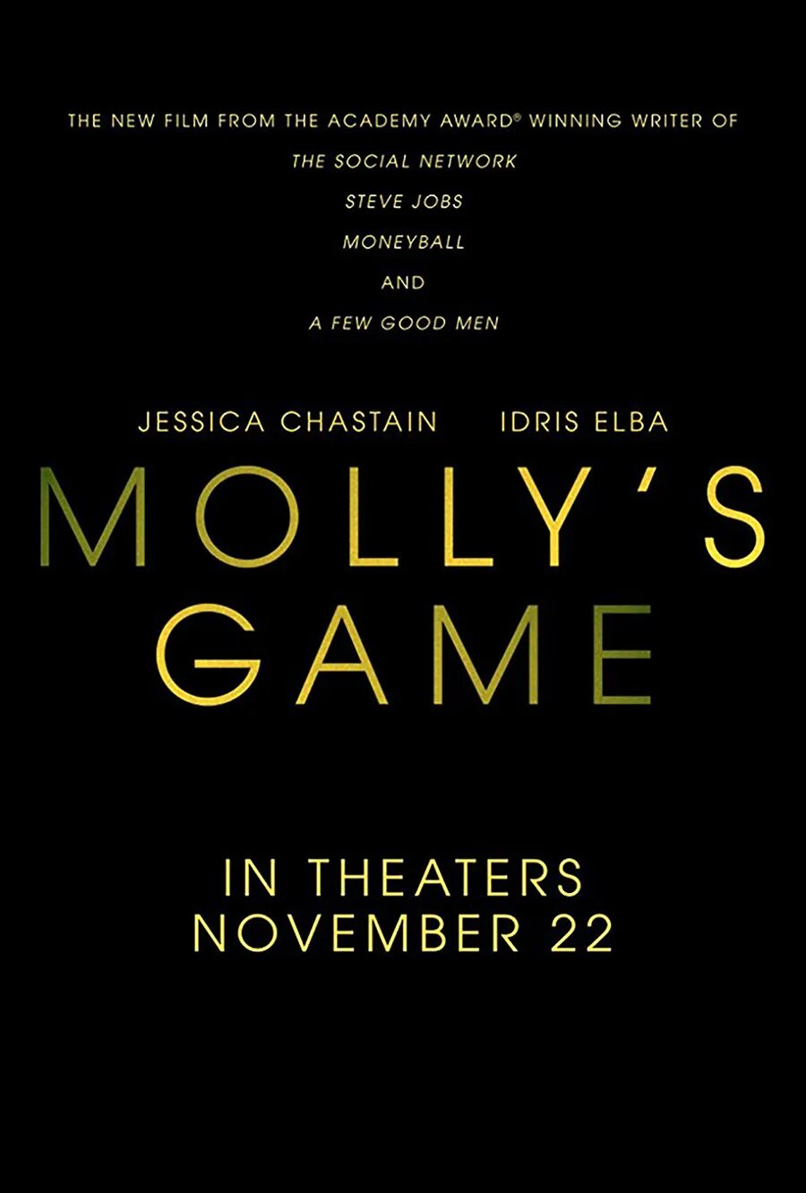 Игра молли 2017. Большая игра / Molly's game (2017). Molly's game Постер.