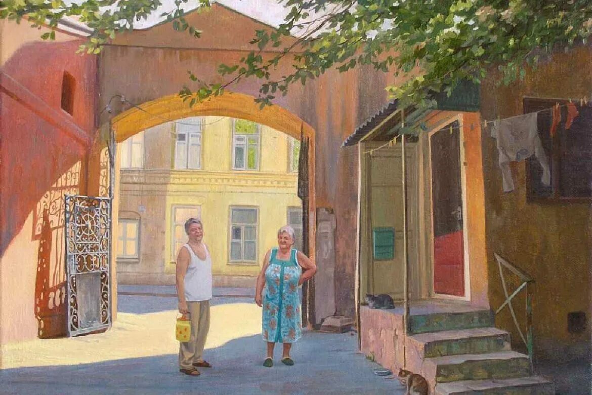 Годы жизни одесского. Старые московские Дворики в картинах художника Филиппа Кубарева.