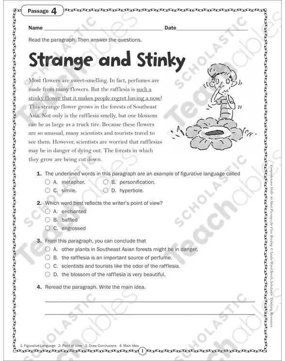 Out and about 1 answers. Reading, grade 6. to be going to reading comprehension. passage and paragraph. because passages for elementary english.
