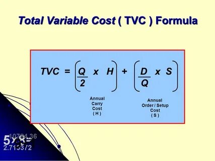 Total variable cost