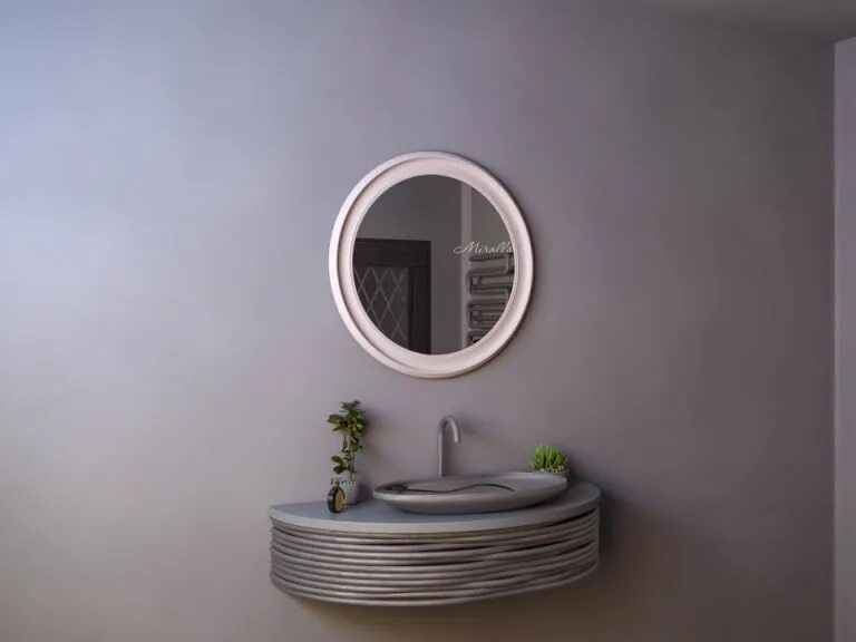 Ama зеркало. Зеркало "Beatrice". Зеркало круглое без подсветки. Зеркало круглое двойное для ванной. Круглое зеркало в широкой раме.