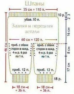 Штанишки спицами схема
