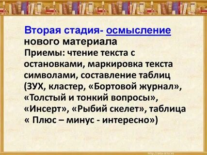 Стадии осмысления