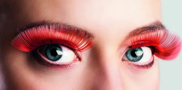 Flamboyant Wimpers Zwart/Rood Wimpers, Carnavalkostuum, Flamboyant