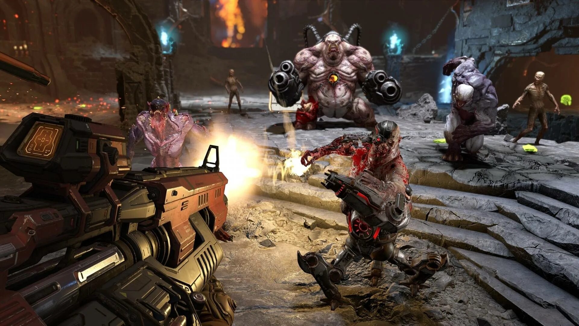Doom 2016 Скриншоты геймплея. Doom gameplay