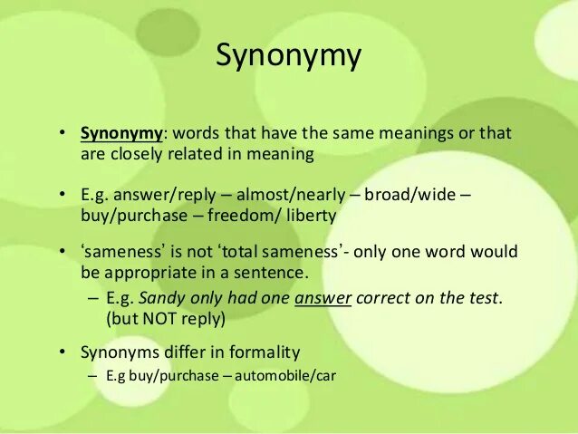 Related meaning. Synonymy. Stylystic Synonymy. Differ synonyms. The nature of Synonymy.