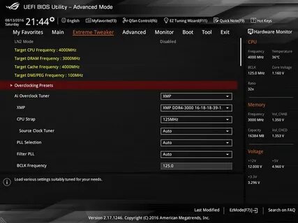 Advanced mode bios