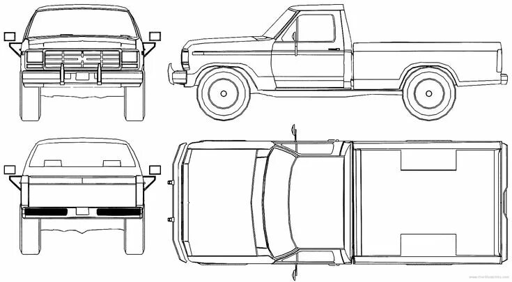 Peterbilt 359 Blueprint - Download free blueprint for 3D modeling Peterbilt 359,