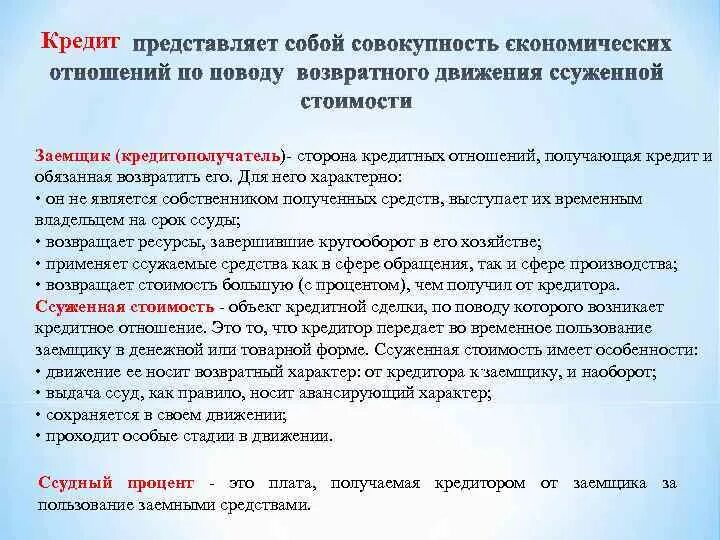 Жилые помещения временного пользования. Стадии движения ссуженной стоимости. Ссуженная стоимость включает. Характера кредитора и заемщика:. Укажите последовательность движения ссужаемой стоимости.