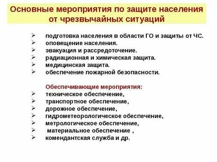 Изучать основные способы защиты населения