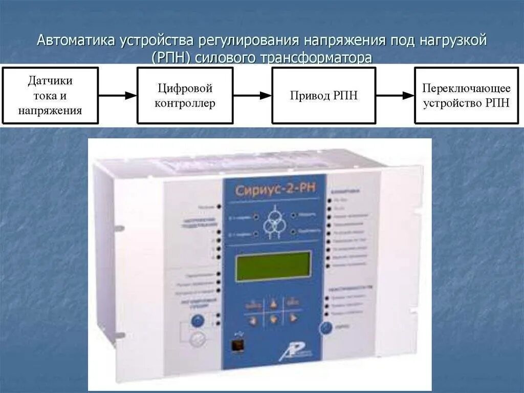 Действия проводника в случае срабатывания рпн. Автоматика регулирования напряжения трансформатора силового. Регулирование под нагрузкой РПН. Блок управления РПН трансформатора. Регулирование напряжения на трансформаторах РПН.