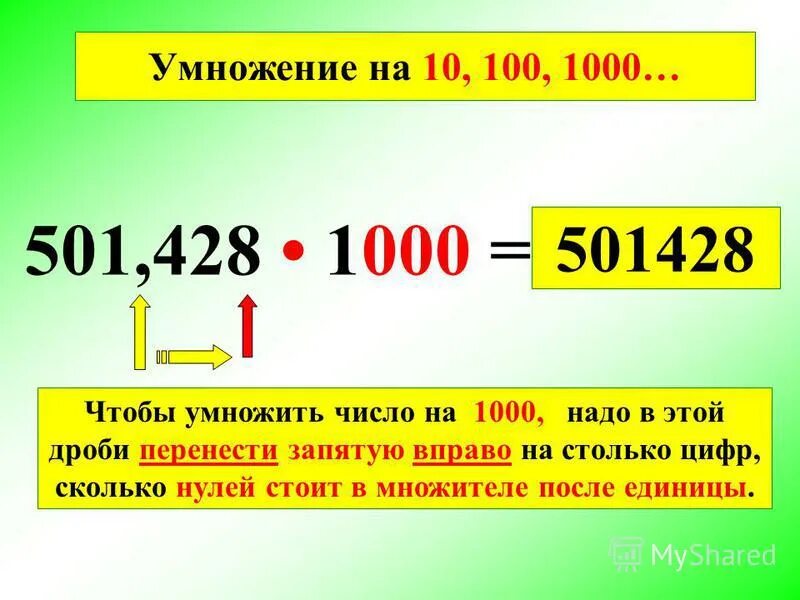 1000 это сколько. Умножение на 100 1000. Умножение десятичных чисел на 10. Умножение десятичных дробей на тысячные.