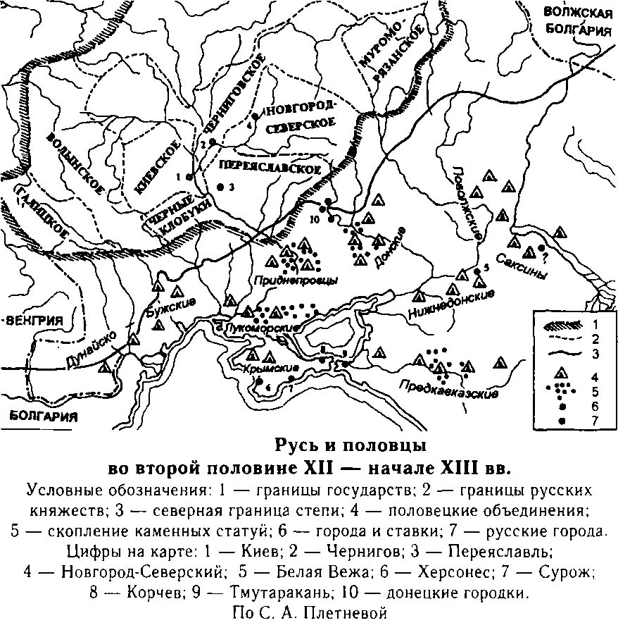 таблица половцев