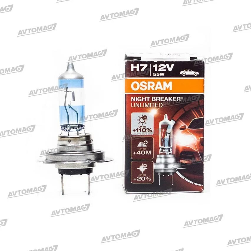 Лампы osram 110. Osram night breaker h7 +110. лампа h7 osram night breaker unlimited. осрам 5к h7. h7 6000k галоген.