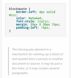 Blockquote class