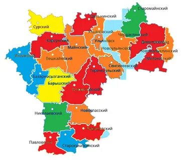 С какими областями граничит ульяновская область