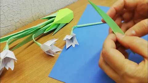 Подснежник оригами
