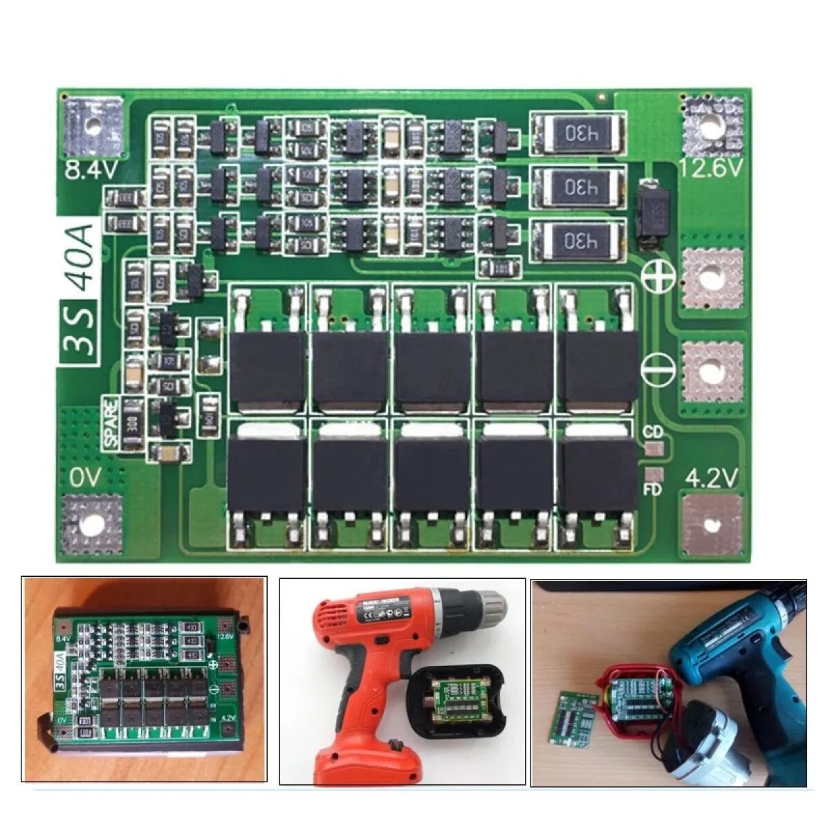 Bms плата для шуруповерта 12 вольт. Li-ion bms 4s 40a. модуль bms-3s 40a. плата бмс 4s 40a. 6 s 25a li-ion 18650 bms 24v.