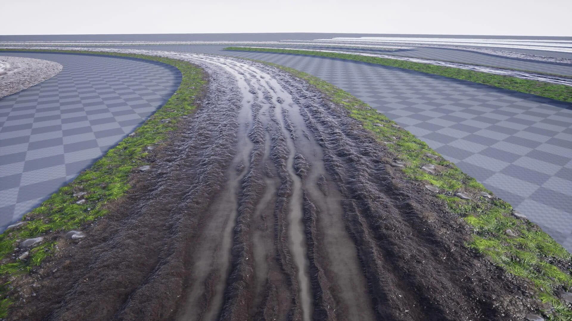 Muddy Road. Dirt Path. Corduroy Road. Clean up the Dirt on the Road. Road materials